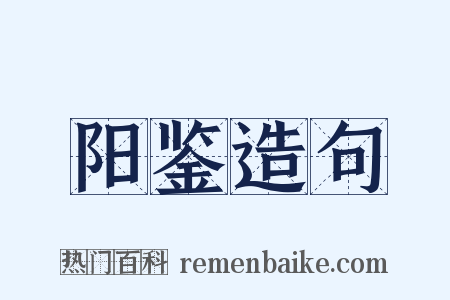 阳鉴造句是什么意思的图片